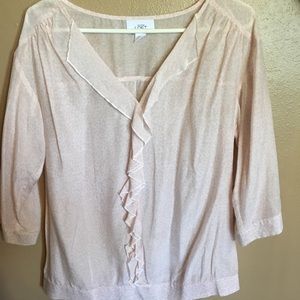 🏷️SALE🏷️ Anne Taylor Loft Blush Pink & Wht Animal Print - M